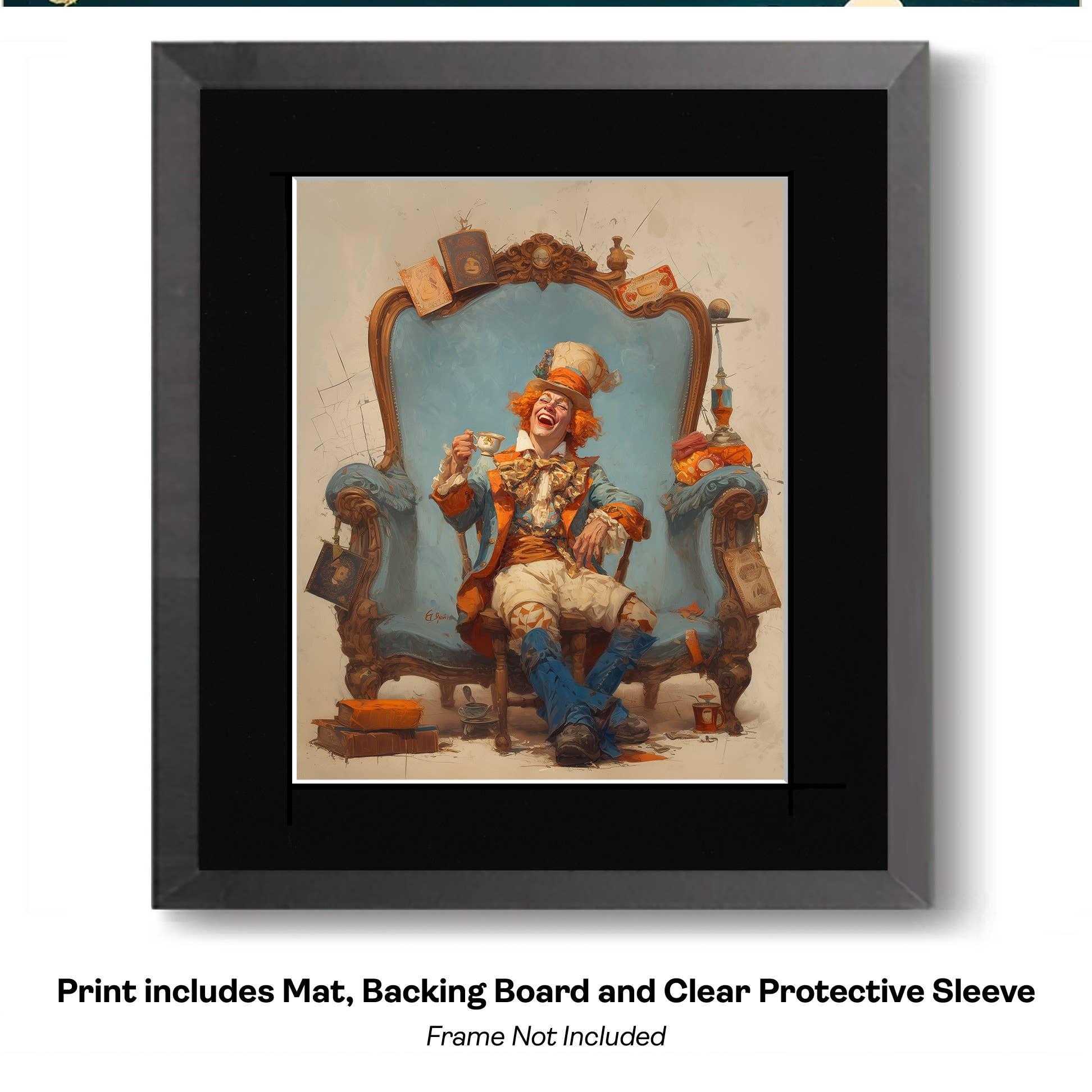 Mowbi - Wholesale Art Print - Mad Hatter Portrait art print - 8"x10" Artwork for 11"x14" Frame7