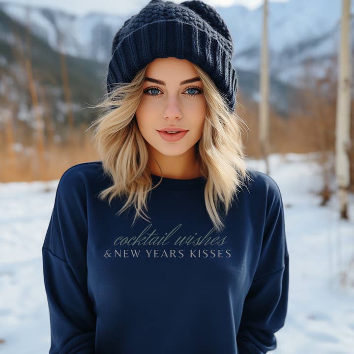 Rustic Radiance - Wholesale Screen Printed T-Shirt - Women's - COCKTAIL WISHES & NEW YEARS KISSES2