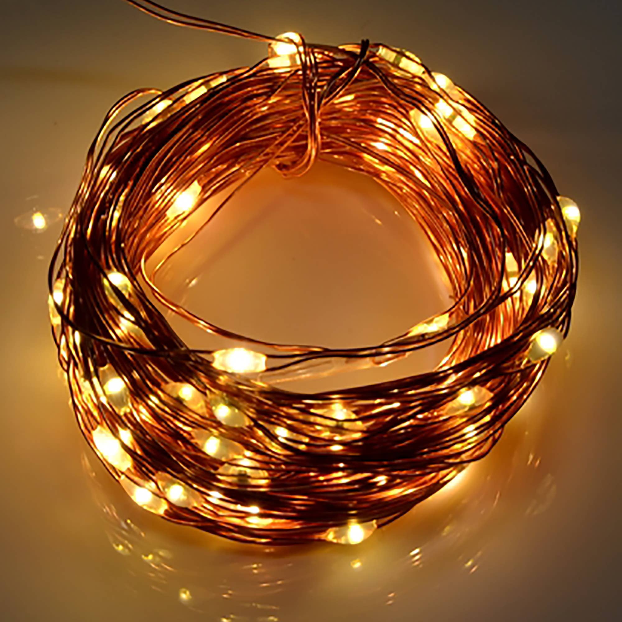 Warm White 200 LED Solar Copper Wire Multifunction Fairy Lights - WW for wholesale on Faire5