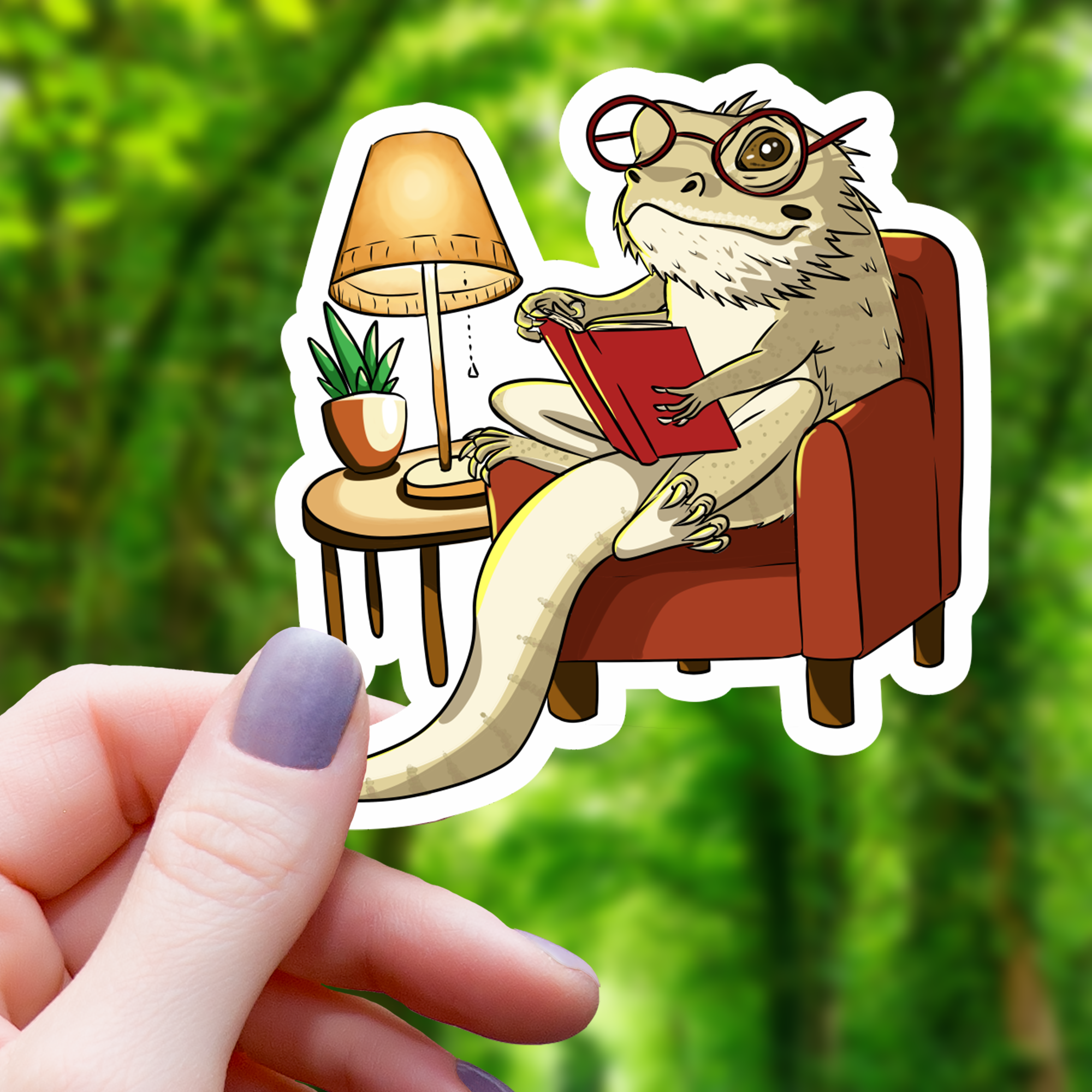 Mimic Gaming Co - Wholesale Sticker - Lizard Reading A Book Sticker0