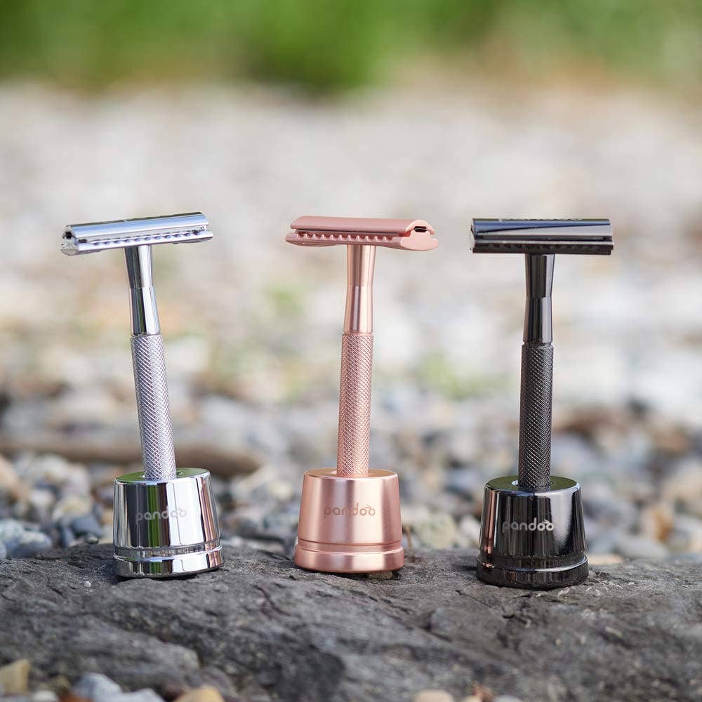 Pandoo – wholesale Razor – Metal safety razor | incl. 10 blades and holder5