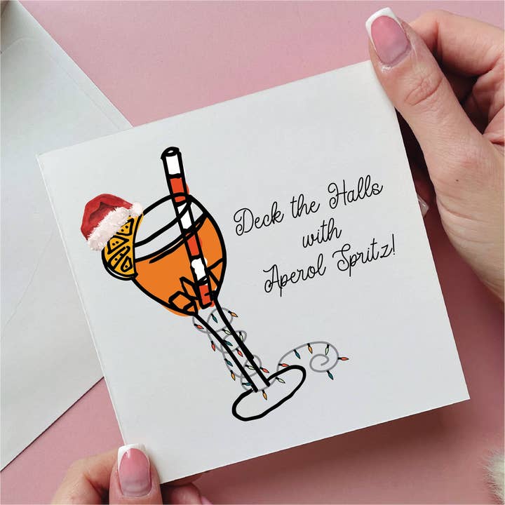 Aperol Spritz Christmas Card for wholesale by Alphabet Studios