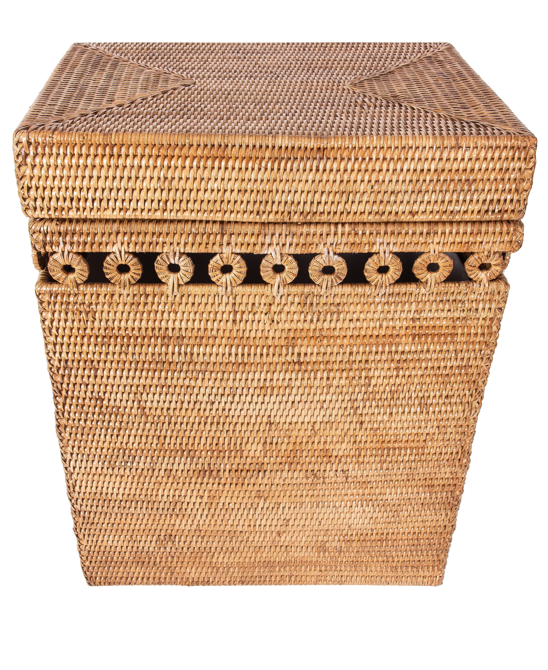 Artifacts Trading Company - Wholesale Wasmand - Geweven rechthoekige opbergmand met scharnierend deksel1