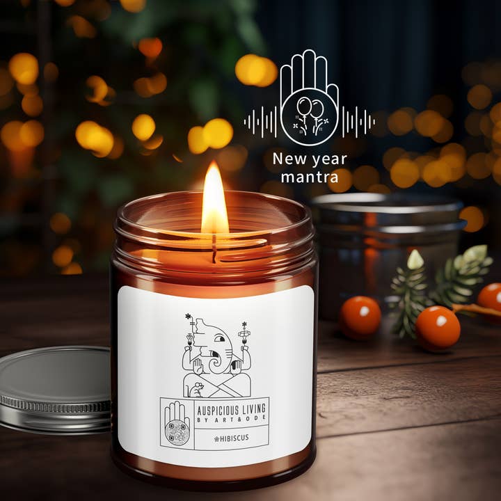 Holiday Gift for A New Year 2025 Candle with Hibiscus Aroma for wholesale by Art&Ode