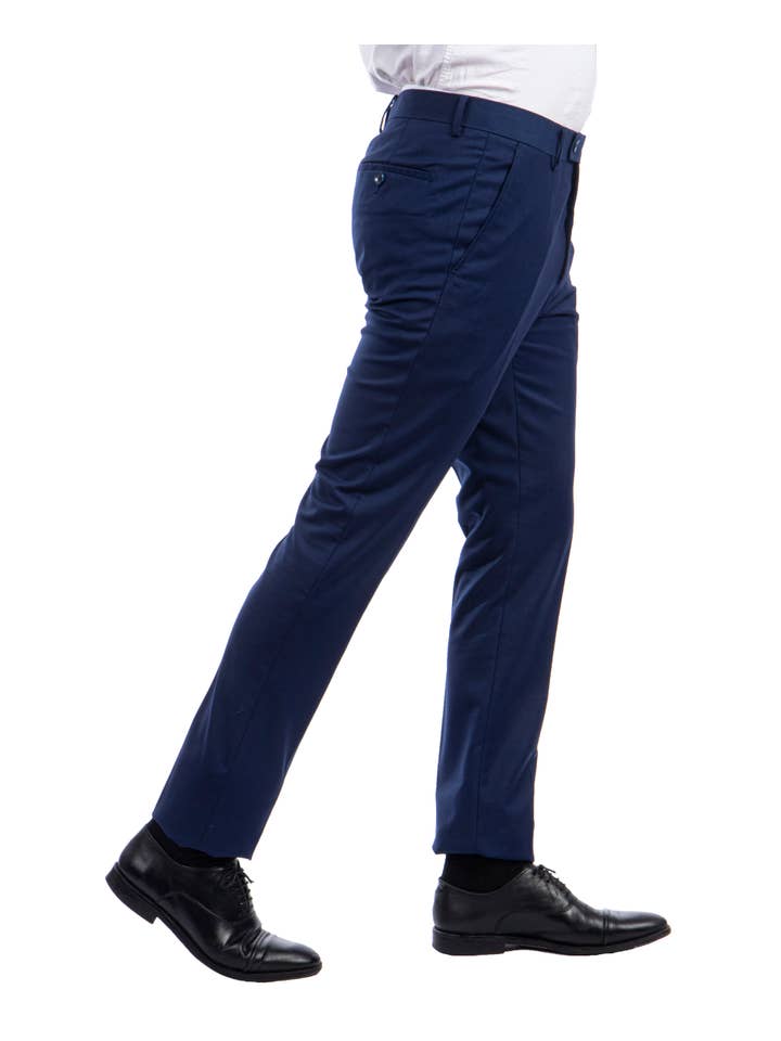 Mens Dress Pants Skinny Fit Unhemmed, Mens Trousers Indigo for wholesale on Faire