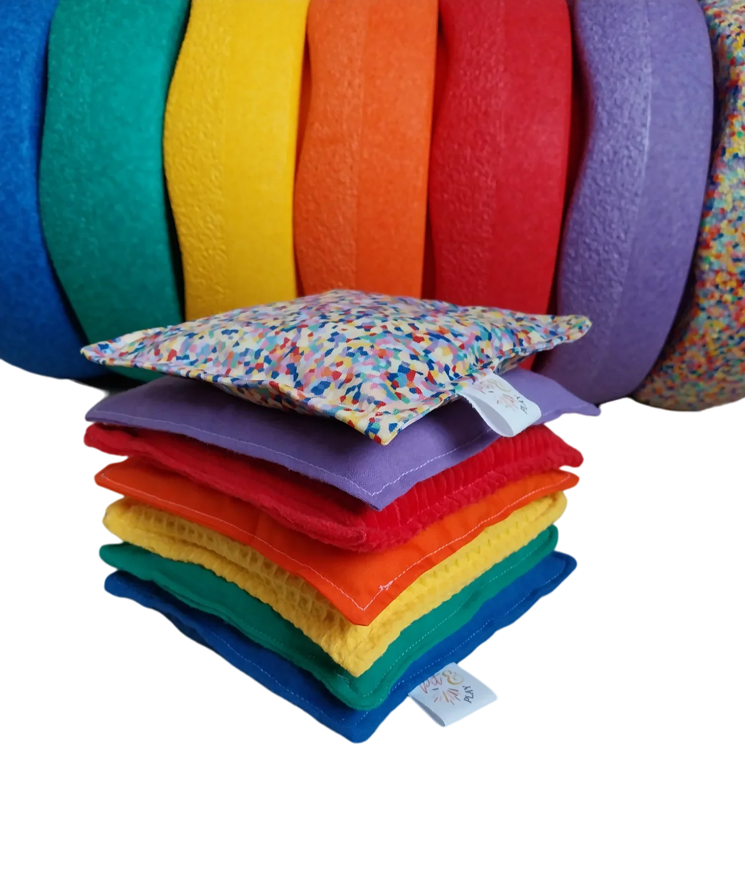 Pit and Play - Vente Peluche – enfant et bébé - Super Confetti Sensoriel Beanbag (Coussin de Graines) – Fait Main4