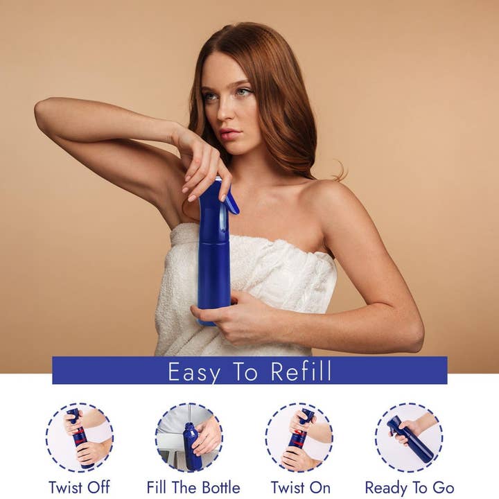 Vigor Path - Wholesale Spray Bottle - Continuous Spray Bottle with Ultra Fine Mist - Blue