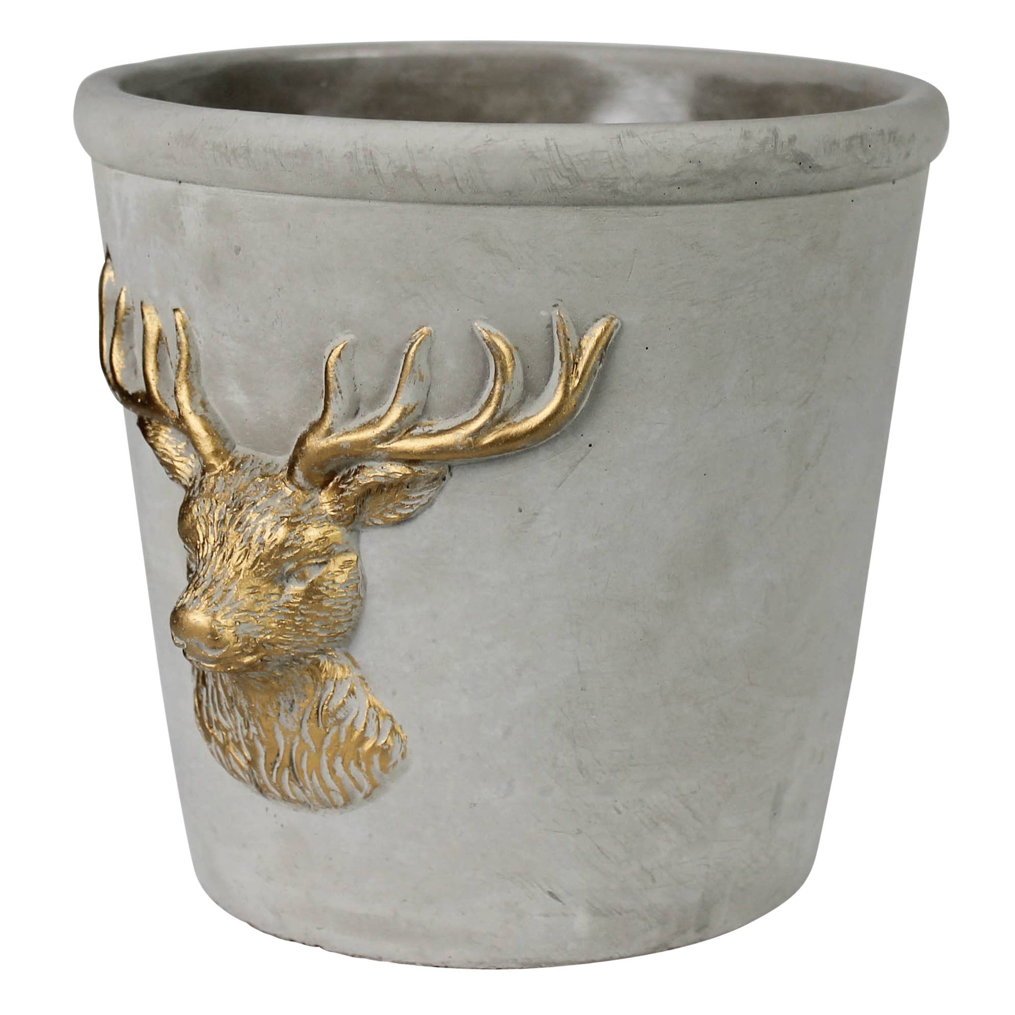 HomArt - Vente Pot - Cache-pot Cerf, Ciment1