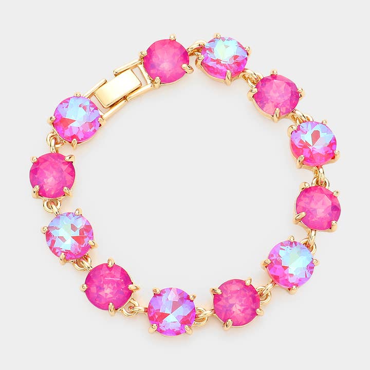 Sensibling Corp. - Wholesale Link & Chain Bracelet - American USA Round Stone Link Evening Bracelet11