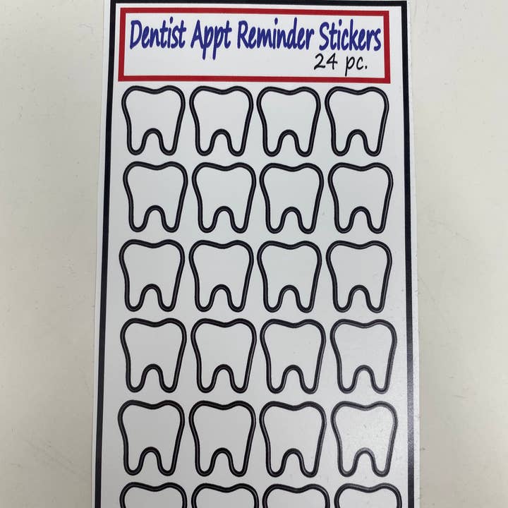 Dentist Appt Stickers for wholesale by The Polka Dot Box