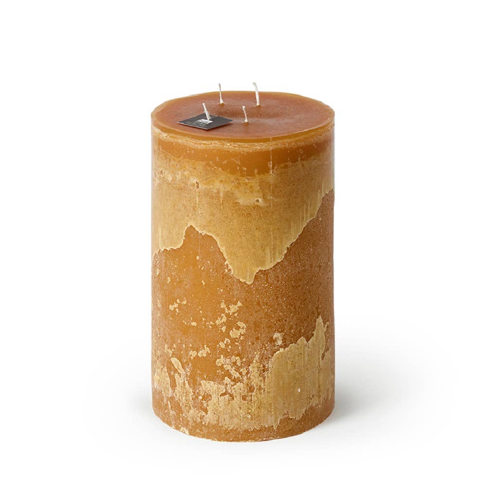 BIDKhome - Wholesale Pillar Candle - Pillar 4-Wick Super Candle 7.5"x11.8" Chamois