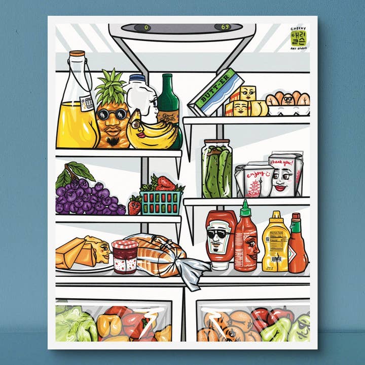 Cheeky Art Studio - Wholesale Art Print - Fridge Friends Art Print0