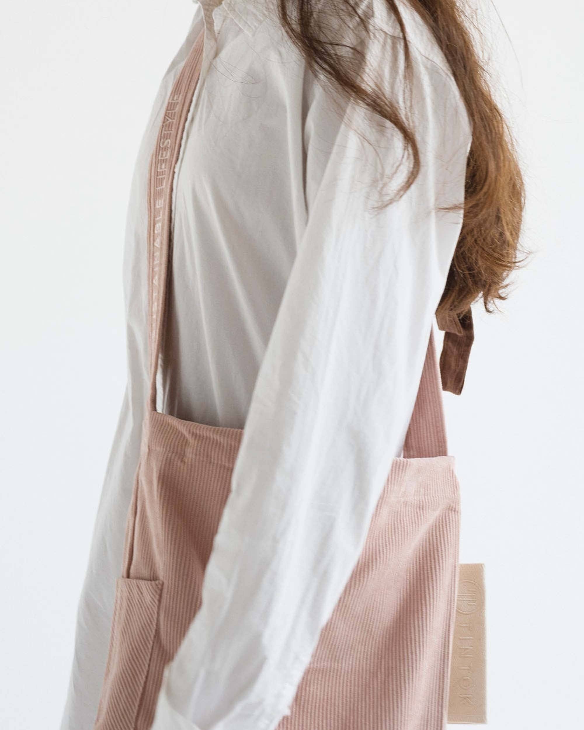 Tintok - Wholesale Crossbody Bag - Unisex - Mati Corduroy Bag - Rose 100% organic cotton3
