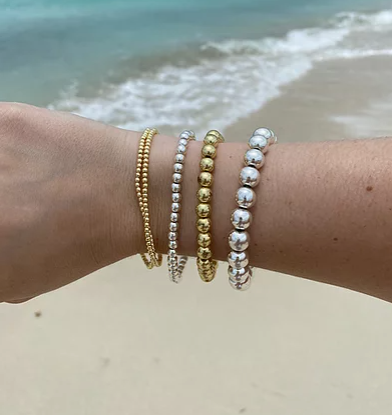 Nautically Northern - Wholesale Beaded Bracelet - 4mm Hematite Bracelets1