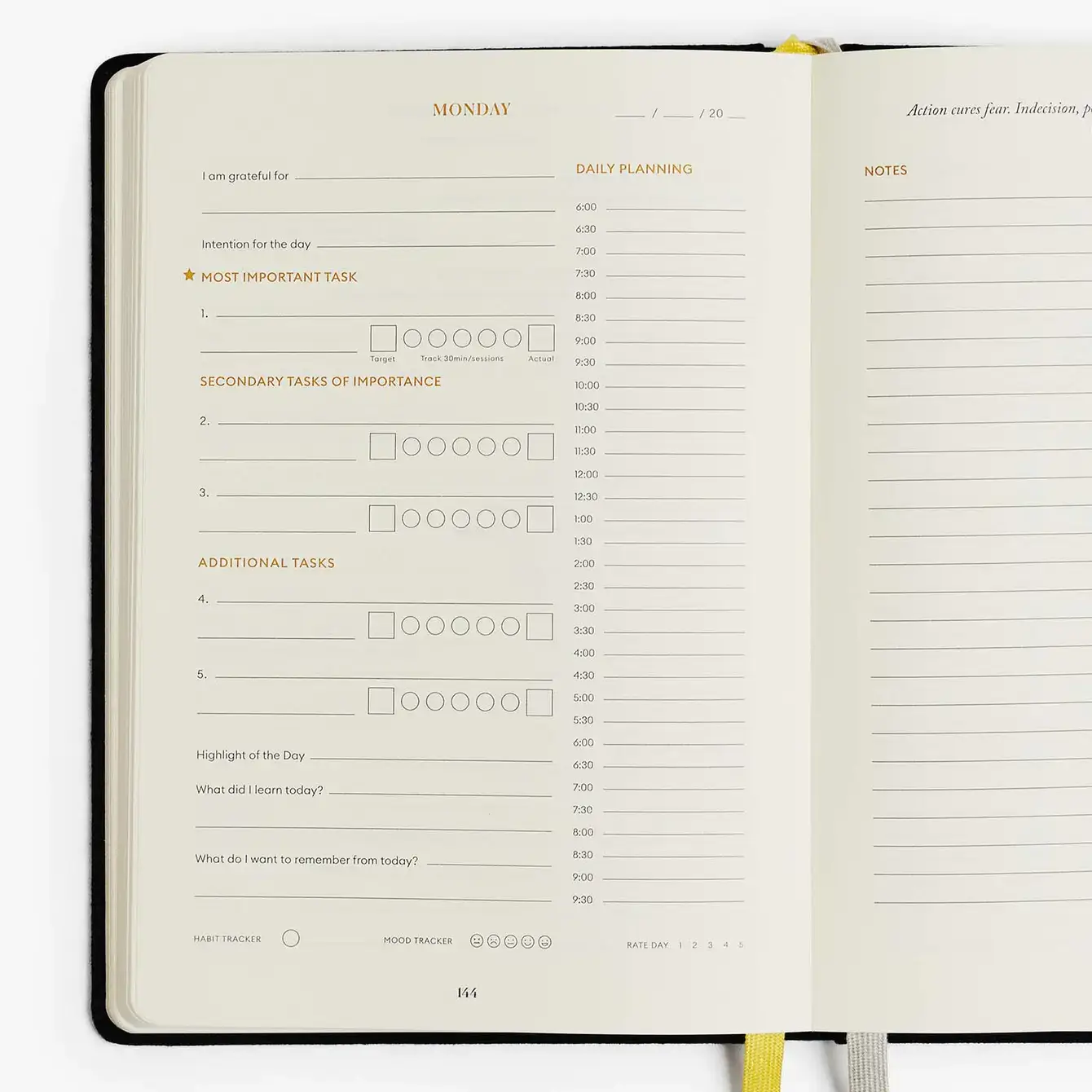 Intelligent Change - Wholesale Planner - Productivity Planner Black - Time Tracking, Goals, Self-Care8