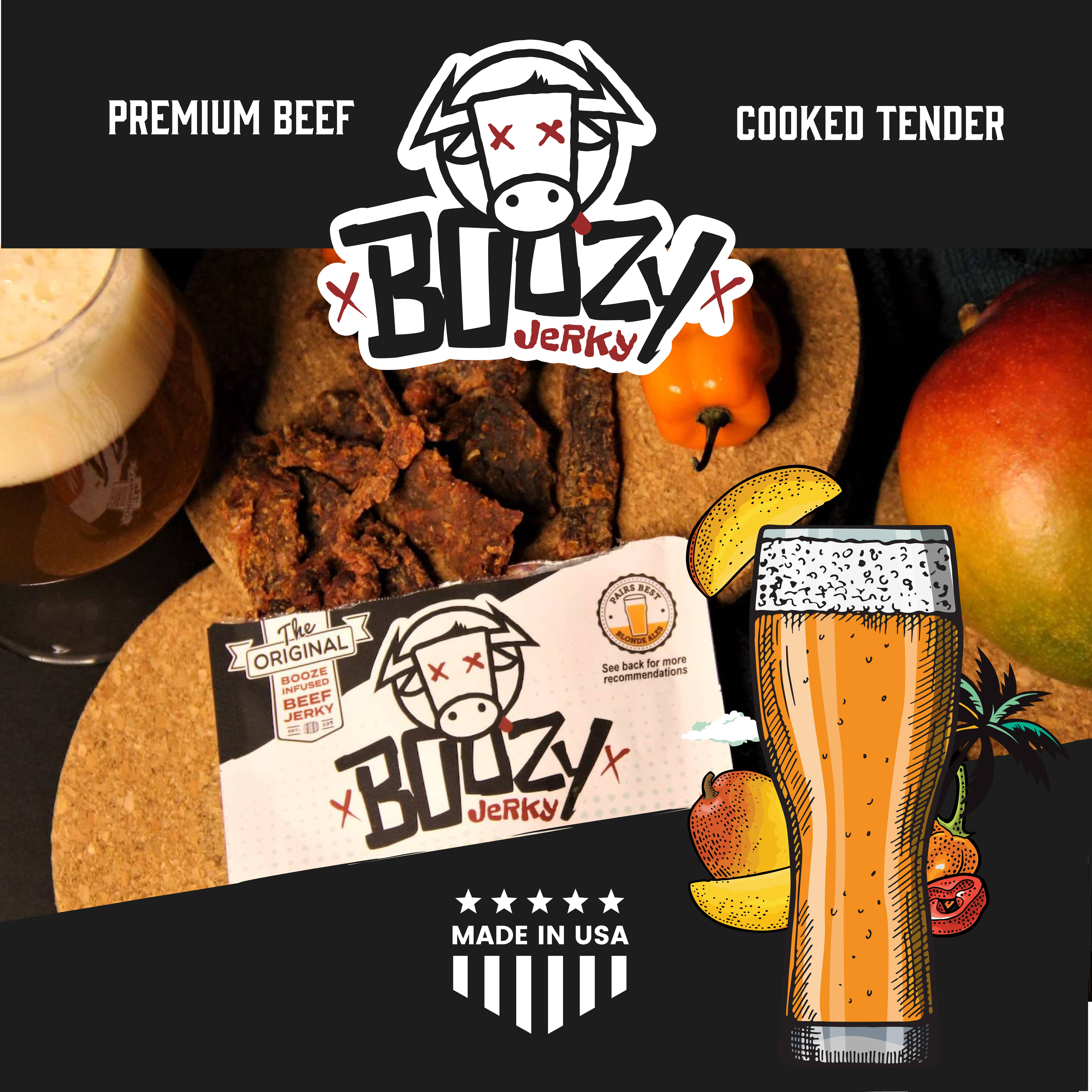 Boozy Jerky - Wholesale Jerky - Mango Habanero Ale Jerky6