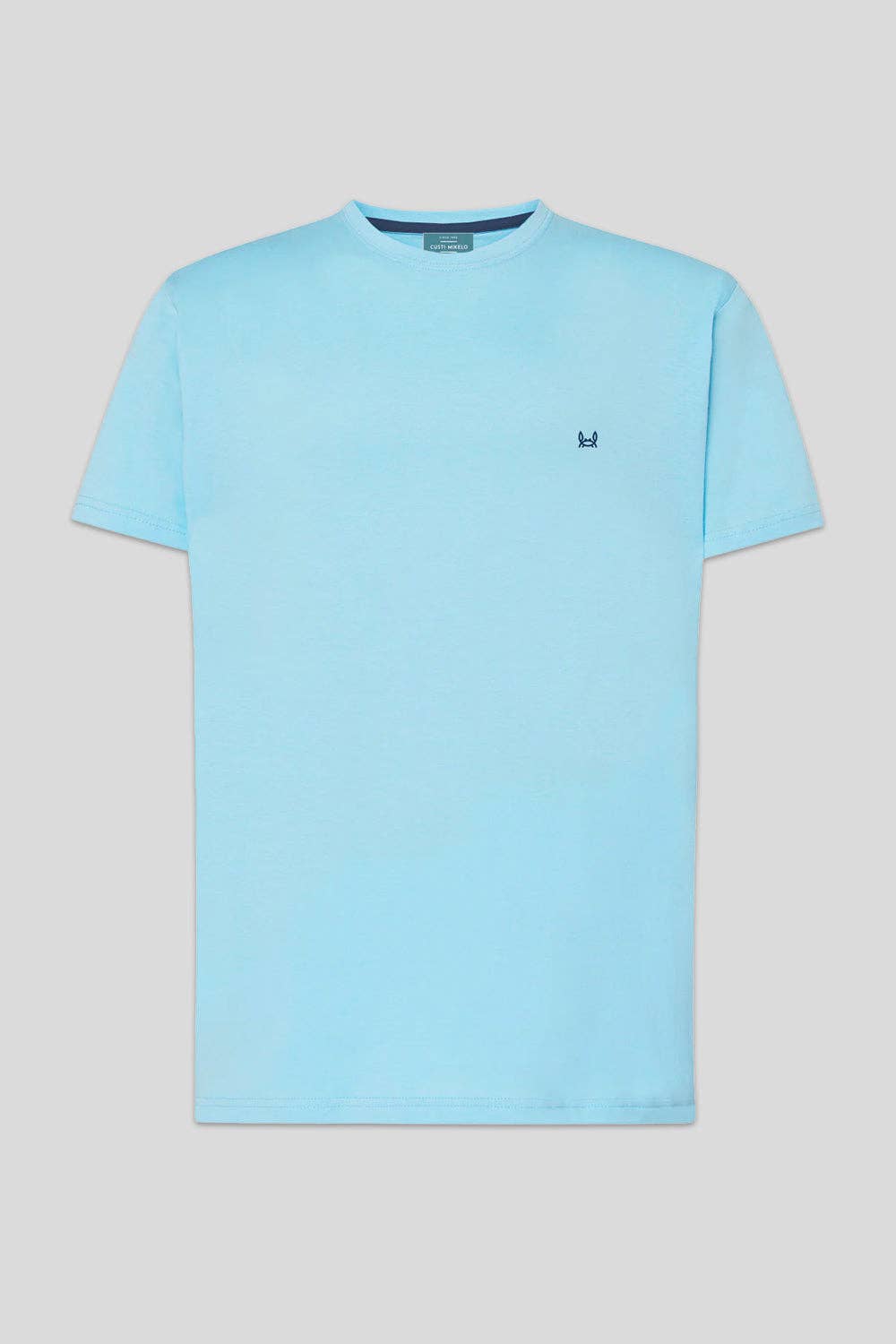 Custi Mikelo: Men's Clothing & Christmas Gifts – Großhandel T-Shirt – Herren – Himmelblaues Basic-T-Shirt1