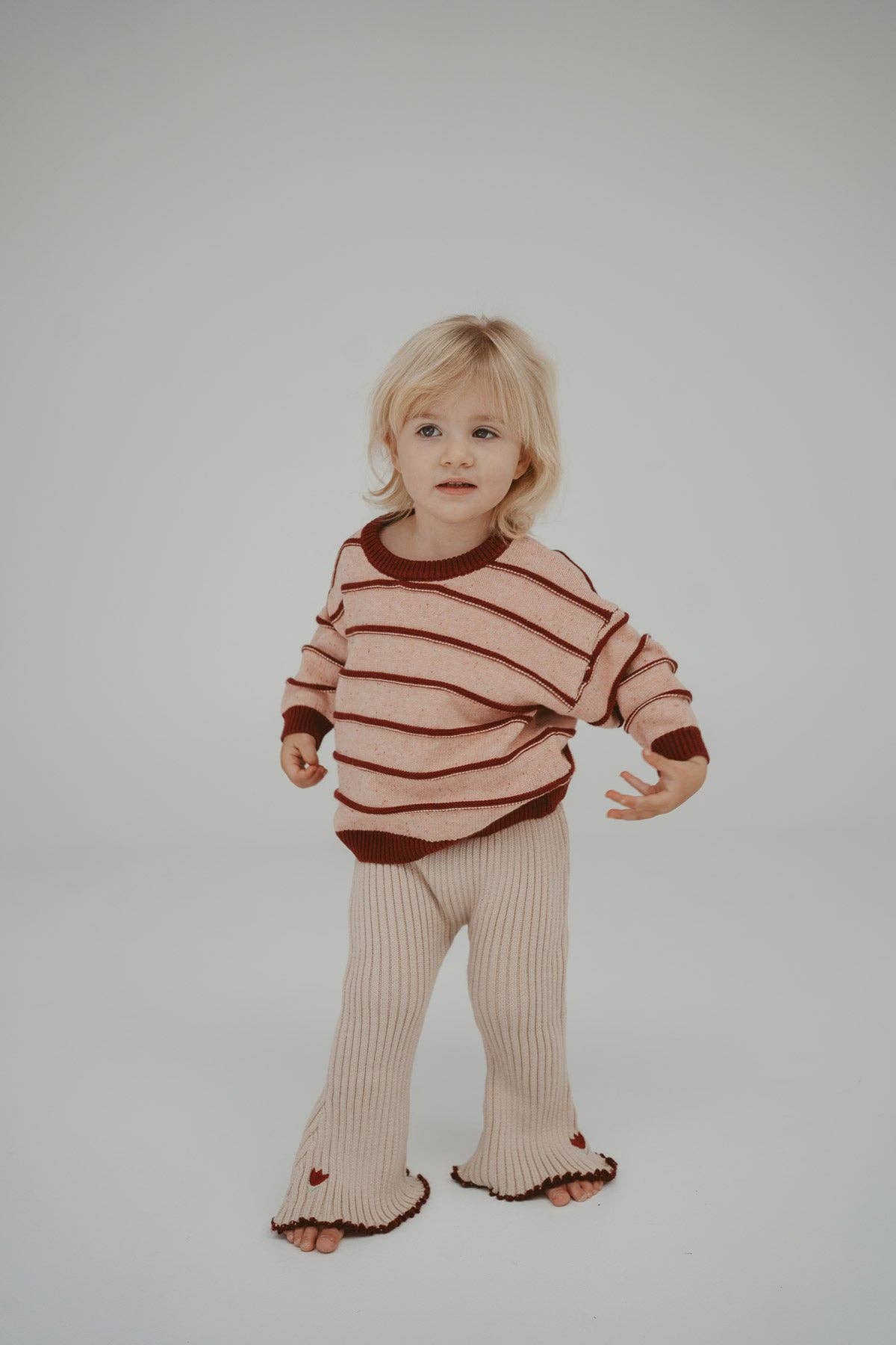 FRECKLES the label - Wholesale Pants - Kids - Embroidered Bell Pants | Ecru Tulip7