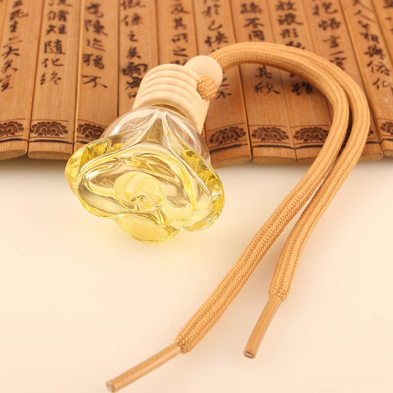 Candles Meta – Ambientador para carro – Unissexo por atacado – Purificador de ar colorido em forma de rosa para carro pendurado em garrafa vazia4