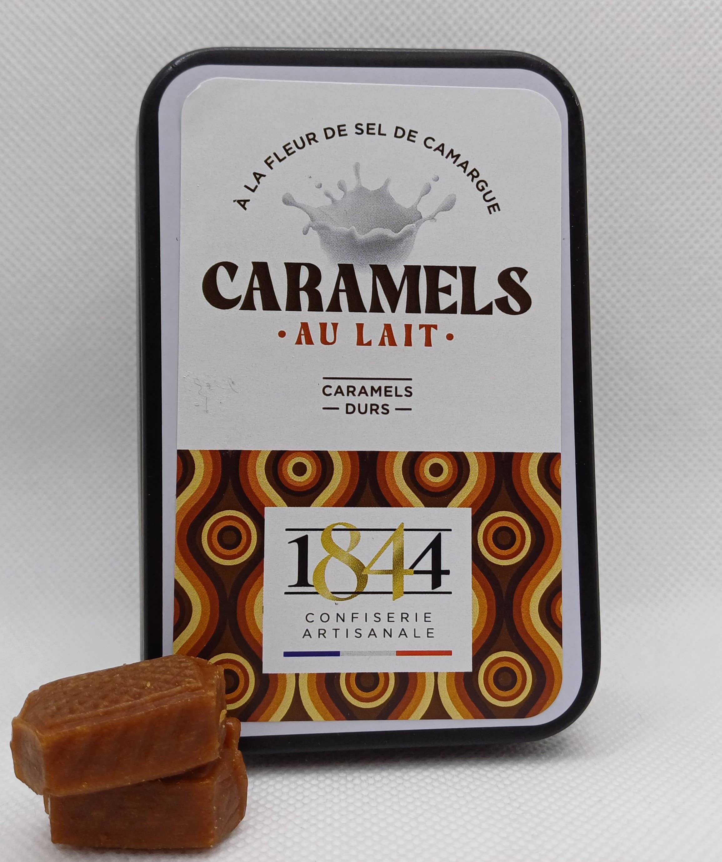 Confiserie 1844 - Wholesale Caramel - METALLIC MILK CARAMEL BOX (HARD BOILED) -90G0