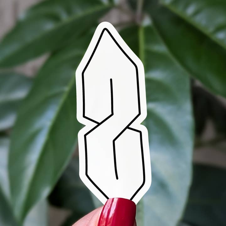 Moonlit Creations - Wholesale Sticker - Nostalgic 90s 'S' symbol vinyl sticker, retro, millennial0