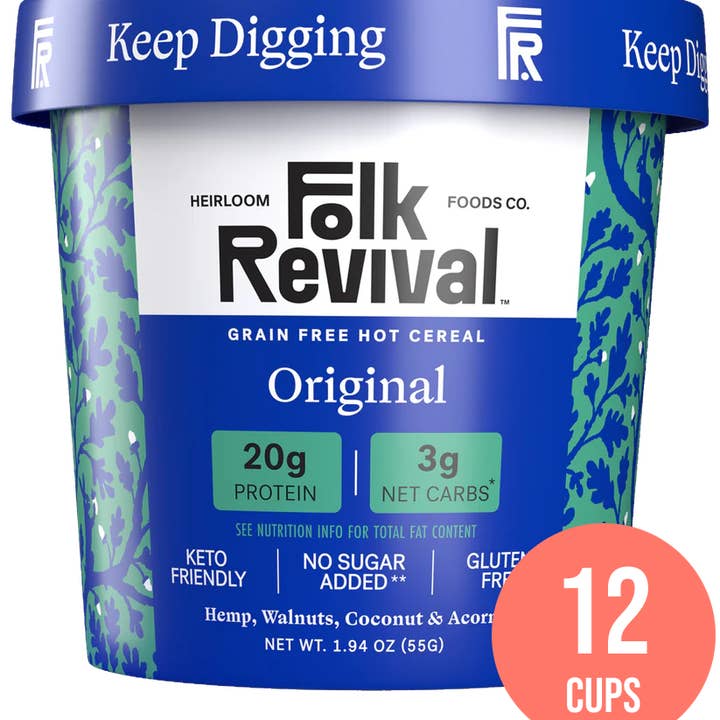 Folk Revival, LLC - Wholesale Breakfast Cereal - Original - Keto Instant 'Oatmeal'8