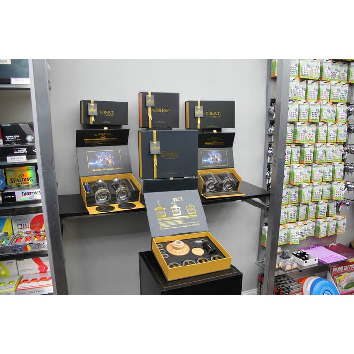 NOBLESIP - Wholesale Cocktail/Liquor Glass - Whiskey BASKETBALL Glasses, Set of 2 - New NOBLESIP Gift Box7