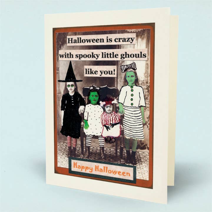 Spooky Little Ghost Card for wholesale by Mina Lee Studio