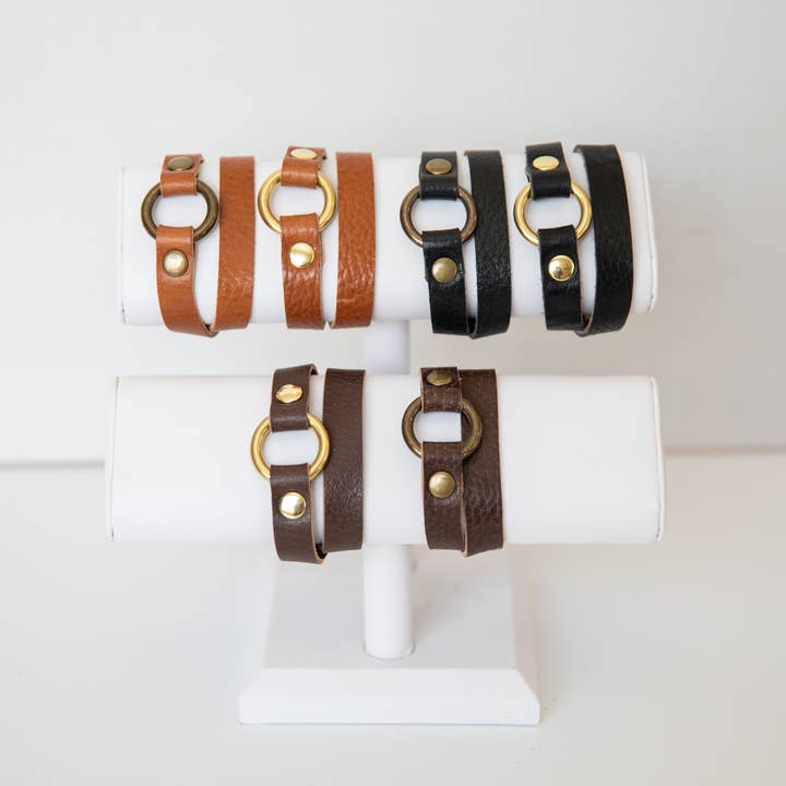Aura Design Co. - Wholesale Bangle Bracelet - Leather Bracelet - O-Ring Wrap2