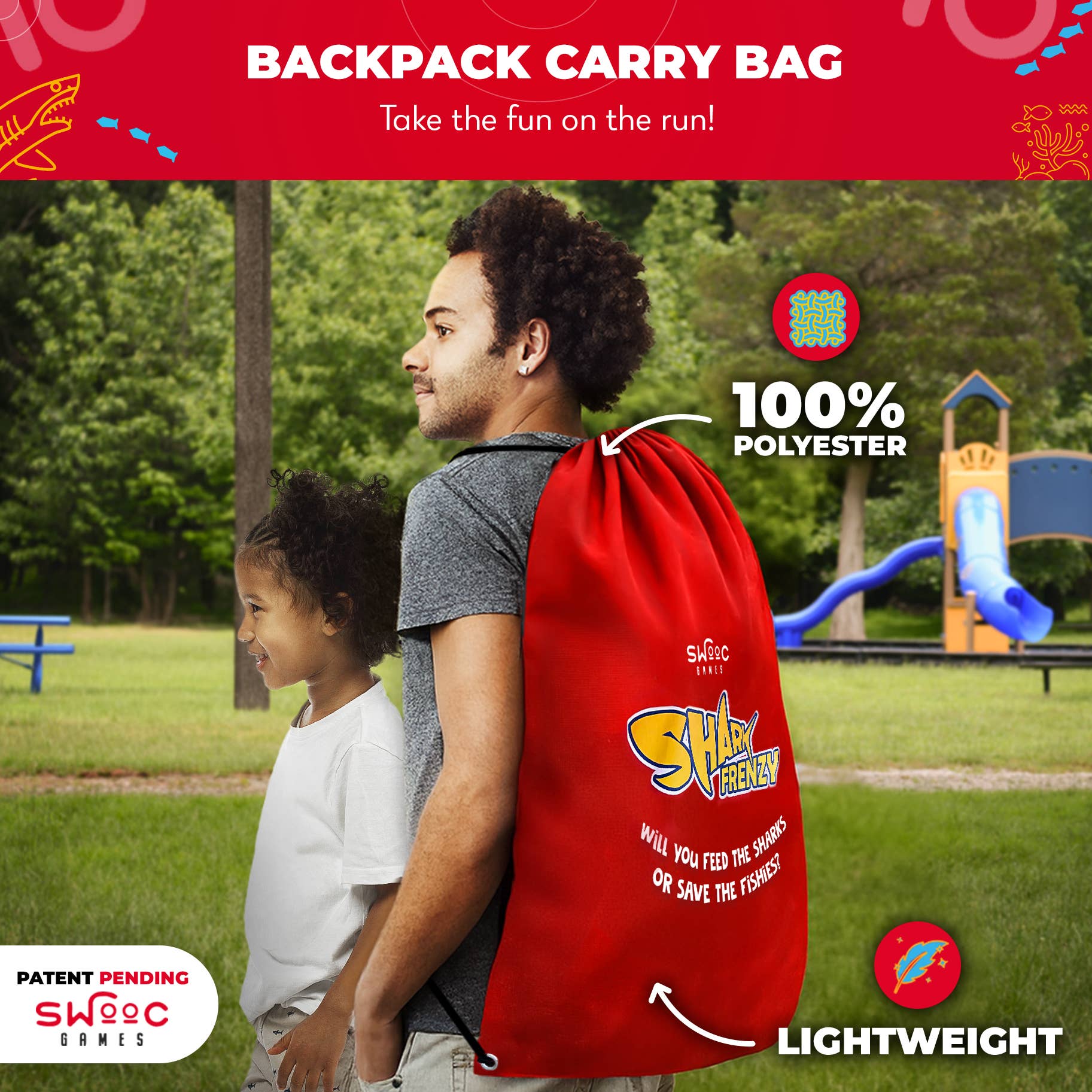 Swooc Games - Vente Jeu de sport – enfant et bébé - Shark Frenzy™ | Jeu de lancer de sacs de haricots 2 en 1 pour enfants5