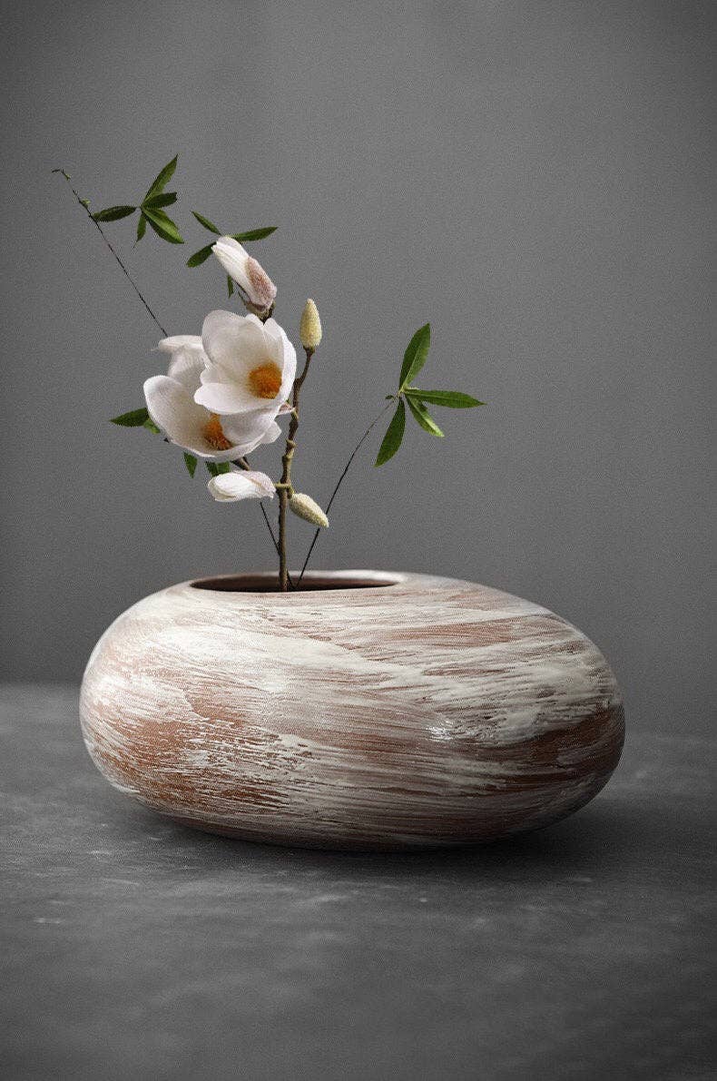 Gohobi （We cover U.S. import duties） – wholesale Vase – Gohobi Handmade Ikebana Round Vase6