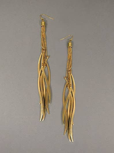 Brincos Gota de Metal Passel Longo por atacado de TheTizana