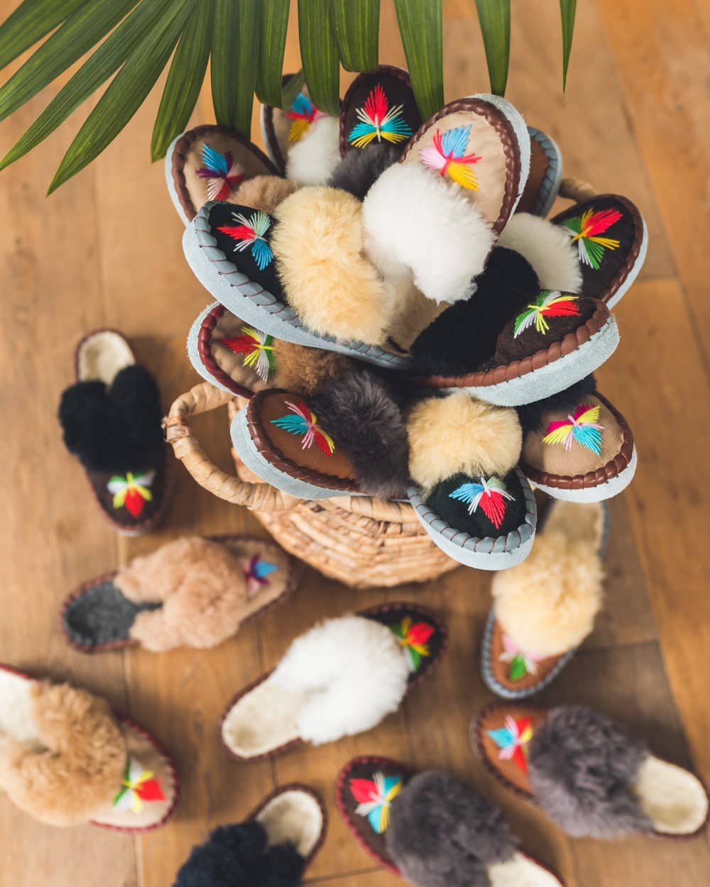 Sheepers SP .Z O.O. - Vente Chaussons – femme - Mules Sheepers Lucky Dip en peau de mouton4