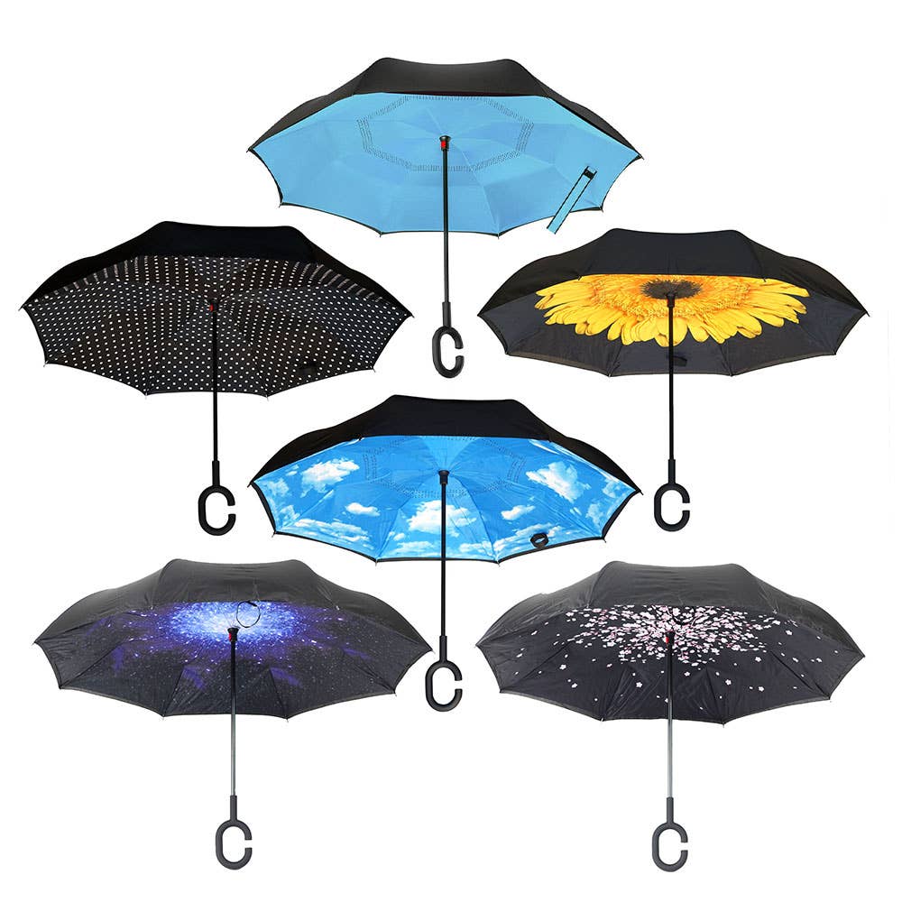 Nupouch / Nufoot - Vente Parapluie – femme - Parapluie inversé Topsy Turvy - 31 couleurs et motifs magnifiques62