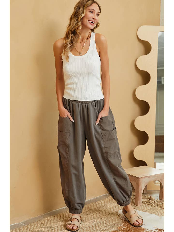 Sweet Lovely by Jen - Wholesale Lounge Sweatpants/Joggers - Women's - CASUAL COMFY WIDE-LEG HARMES JOGGERS16