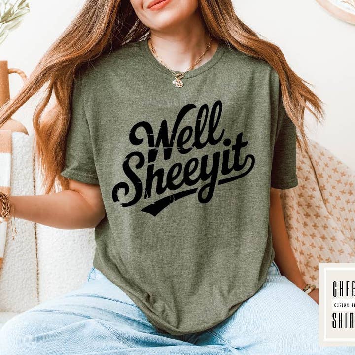 Eh ben merde — T-shirt graphique drôle pour femme pour la vente par Cheboygan Shirt Shop