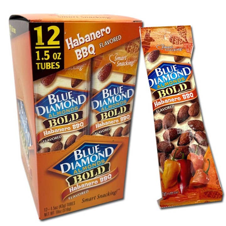BBQ Habanero Bold aux amandes Blue Diamond 1,5 oz - 12 carats pour la vente par I Got Your Candy