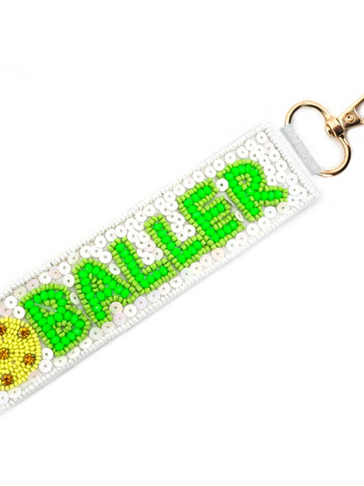 SEED BEAD BALLER KEYCHAIN 19-0989 for wholesale by anbfashion