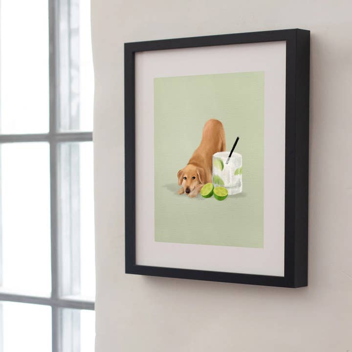 Pawssionate Art - Wholesale Art Print - Gin and Tonic Dog Art Print 2