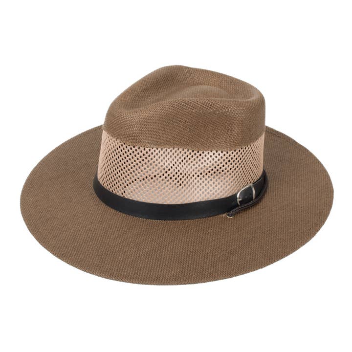 Selini New York - Wholesale Fedora - Men's - Men's S/S Leather Belt Banded Mesh Fashion Fedora Hat9