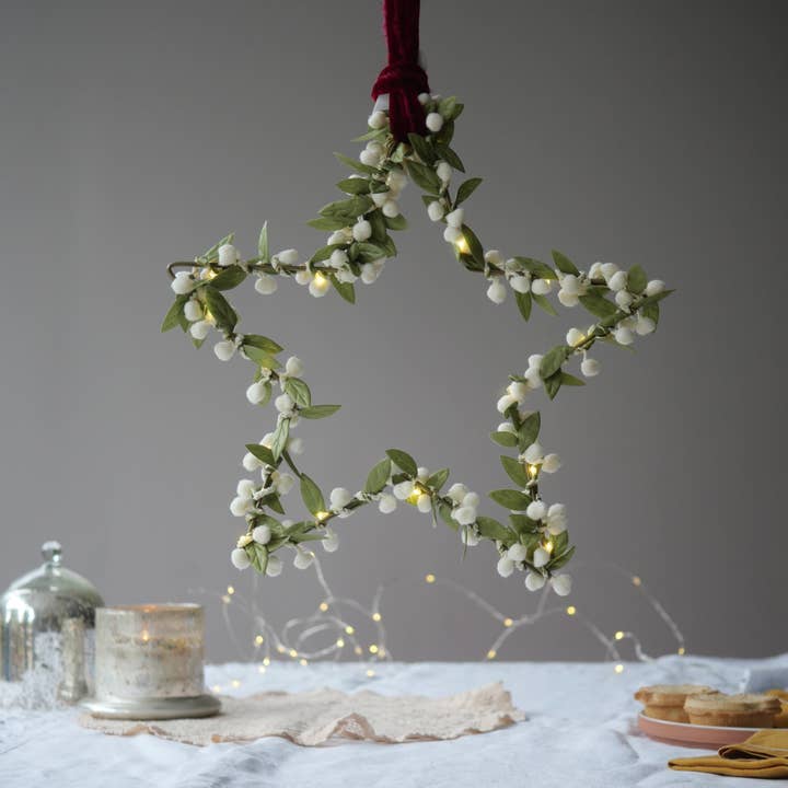 Lumière Étoile de Gui - Décoration de Noël pour la vente par Melanie Porter