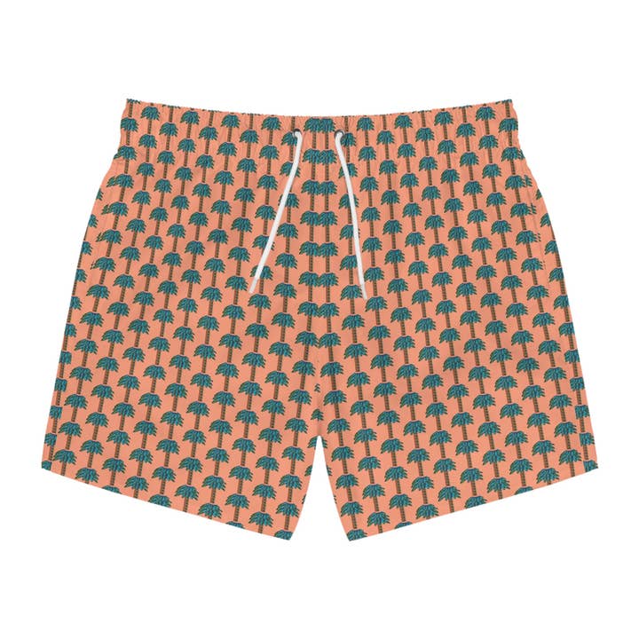 Tiki Palm Sherbet Swim Trunks for wholesale by B.Maraffi Art and Home