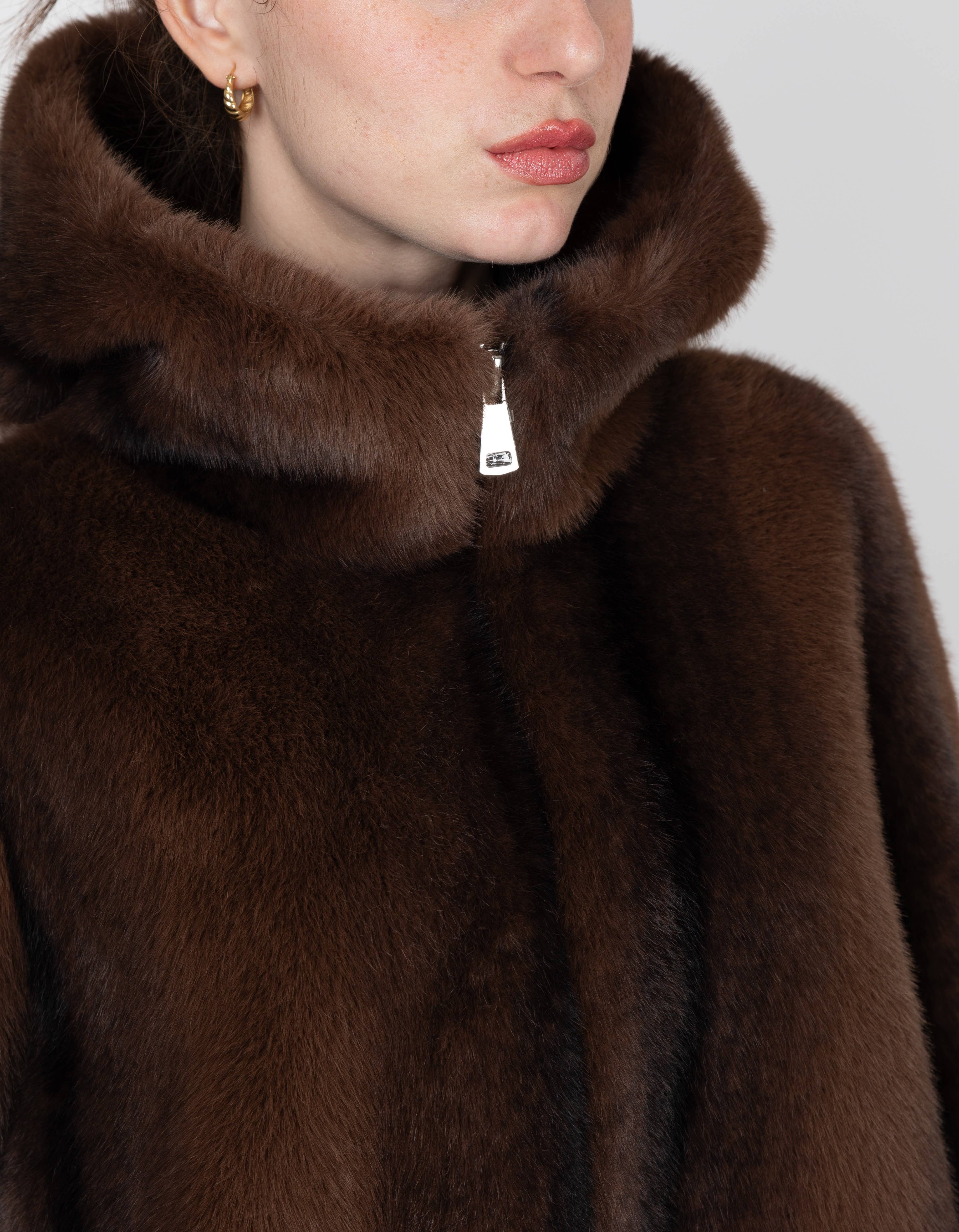 KZELL PARIS - Wholesale Fur/Faux Fur Coat - Women's - FAUX FUR STRIPED JACKET8