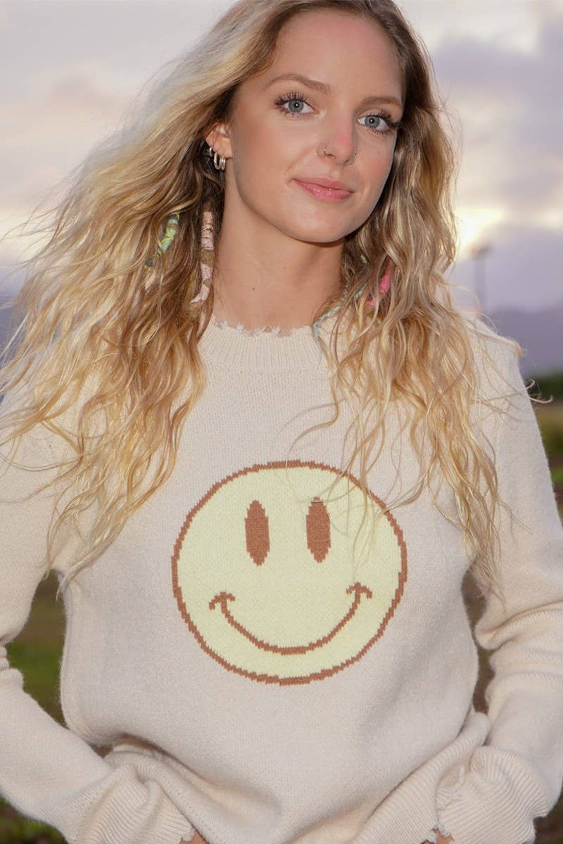 Miss Sparkling - Wholesale Knit Sweater - Women's - Smiley Sweater2