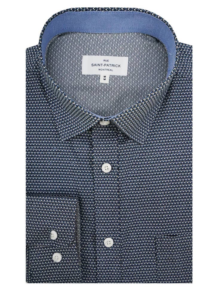 Alani Stretch Poplin-skjorta i isblå för wholesale av Rue Saint-Patrick