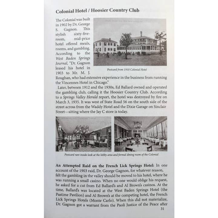 Historic Valley Publishing -IN – Großhandel Buch – Erwachsene – historische Bücher, Hotels, Clubs und Pensionen
