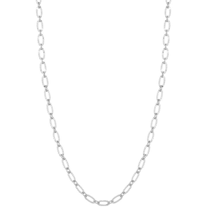 COLAR DE CORRENTE OVAL TEXTURA por atacado de Girly