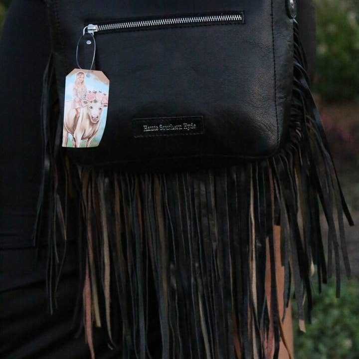 Haute Southern Hyde - Wholesale Crossbody Bag - Women's - Jessie Jane (With Fringe) Cowhide Western Purse3