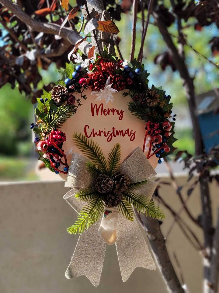 Merry Christmas Door Decoration for wholesale by Clovehomedesign