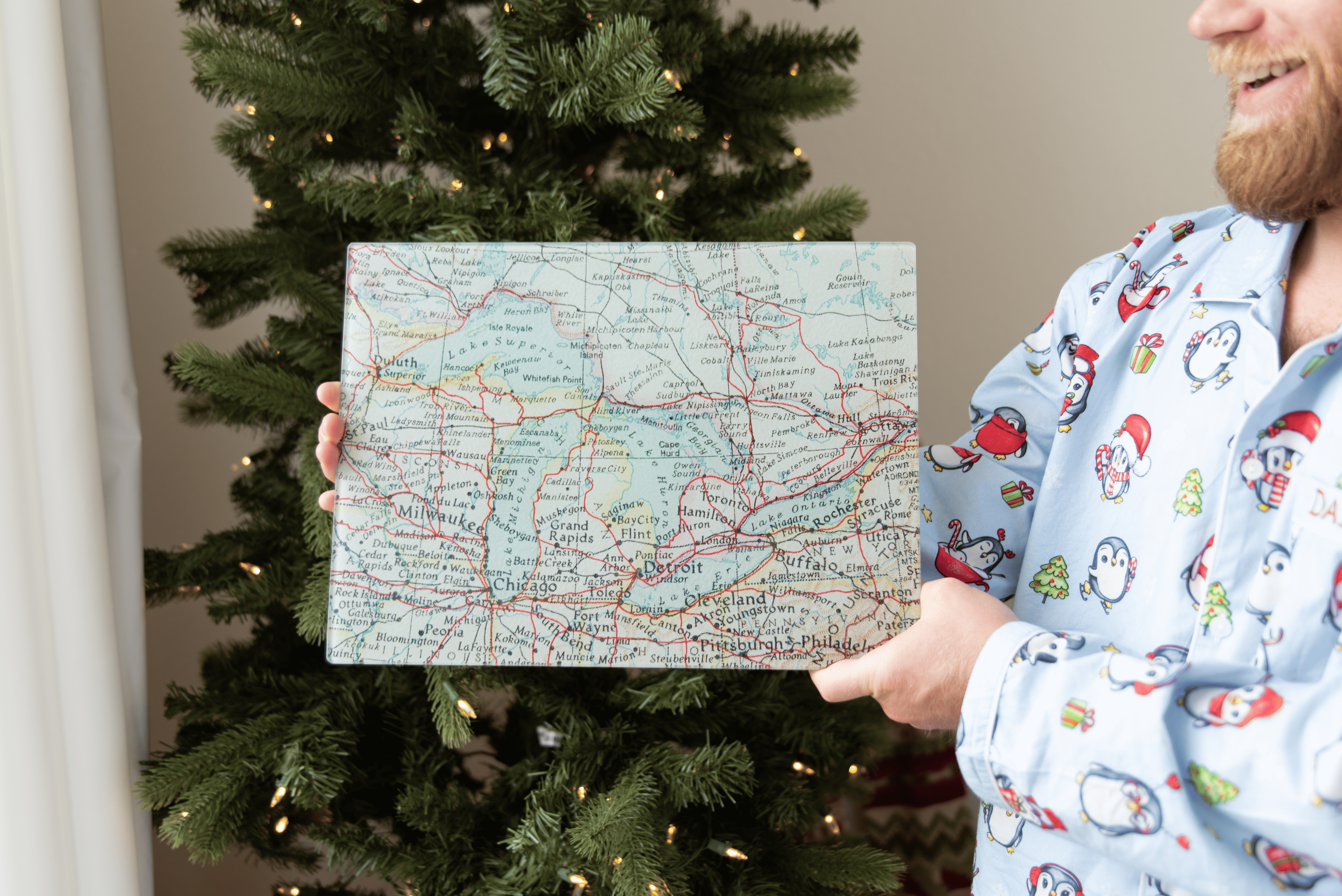 Daisy Mae Designs - Wholesale Cutting Board - Traverse City Michigan Map Cutting Board Charcuterie Cheese6